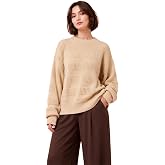 Wear lusso Women’s Pure Wool Oversized Sweater | Full Sleeve Round Neck Knitted Pullover | Winter Wear