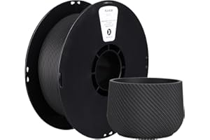‎KEXCELLED Matte PLA 2,85 mm Filament +/- 0,03mm, kexcelled 3D Drucker Filament, Matt Textur, Glanzfreie Farbe, 1kg Spule (2,2lbs), Passend für die Meisten FDM-Drucker, Verbesserte Ordentliche Wicklung, Schwarz