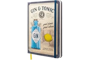 Nostalgic-Art Taccuino retrò a puntini, Gin Tonic – Drinks & Stories – Idea regalo per amanti dei cocktail, Bullet Journal dotted, Design vintage, A5