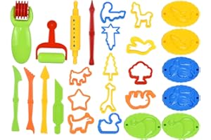 kissral 26pcs Accessoires Pate a Modeler Moule pour Pâte Play Doh Pate à Modeler Accessoires pour Pate a Modeler Play-Doh Convient aux Garçons et aux Filles