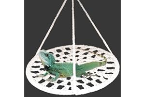 Interfashioner Reptile Hammock Swing Hanging Bed, Cute Lizard Swing Toy, Cotton Lizard Bed, Reptile Summer Bed for Bearded Dragon Leopard Gecko Lizard Birds Parrots