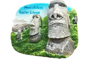 WEEKINO Moai posągi Wyspa Wielkanocna Chile żywica 3D silny magnes na lodówkę pamiątka prezent turystyczny chiński magnes ręcznie wykonany rzemieślniczy kreatywna dekoracja domu i kuchni naklejka magnetyczna