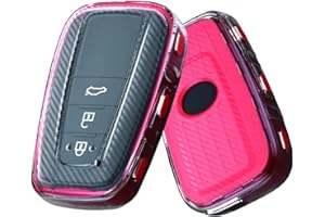Gleamydot Coque Clé Compatible avec Etui Clef Toyota RAV4 CHR Corolla 2021 Yaris Hilux GT86 2 3 4 Boutons Protection Clé de Voiture Accessoires