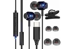 EISREHO Cuffie USB C con Microfono, Cuffie Type C per Samsung Galaxy S23 S24 S22 Ultra A53 A33 A54 5G, Hi-Fi Stereo Auricolari Tipo C In-Ear con Filo Auricolari USB C per iPhone 15 Pro Max Google Pixel 8 7