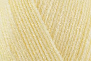 KHASO James C Brett Baby 4 Ply Yarn for Crochet Knitting 100% Acrylic Pastel Colours Wool for Crafts Baby Garments - 100g Ball - Lemon (BY2) - Single (1 Ball)