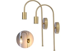 GOCBOBO Lampada da Parete Interno 2 Pezzi E27 Applique da Parete Interno Lampada a Muro Moderno Industriale per Soggiorno, Camera da Letto, Corridoio