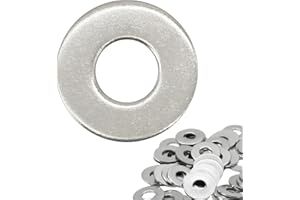 Flewdart arandelas metalicas M8 60pcs, 304 arandela plana de acero inoxidable M8 x 20mm, arandela inox metal para tuercas y tornillos