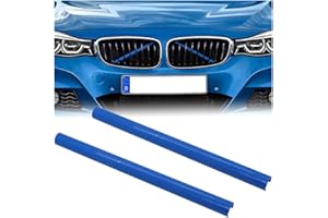 JNNJ 2 Stück Kühler Grill Zierleisten Streifen, Grill Streifen Einsatz Zierleiste, Frontgrill Einsatz V Streben, Auto Grilleinsatz Kühlergrill Trim Zubehör(Blau)