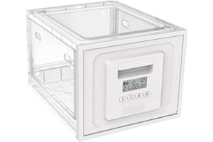 Deruaku Lockable Transparent Medicine Box, Lockable Storage Bin Organiser Box, Timed Medicine Storage Box with Lock for Fridge Food, Medicines, Phone, Toy, Home Safety