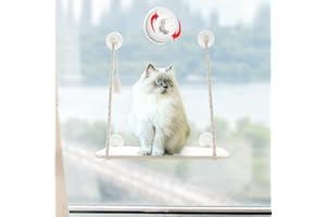 Mkono Perchoir de Fenêtre en Macramé pour Chat - Hamac Mural, Lit d'Intérieur, Siège de Repos - Économie d'Espace - Étagères Avec Ventouses à Vis