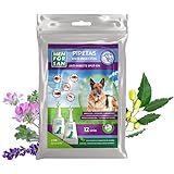 MENFORSAN Pack con 12 pipetas Anti-Insectos para Perros, con Margosa, geraniol y lavandino, con Bolsa autocierre