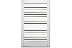 AGRITRADE AK Wooden Louvered Door - Front Cabinet Door - Natural Clear or White - Pine Wood - Cupboard Wardrobe Slatted Doors -D.I.Y