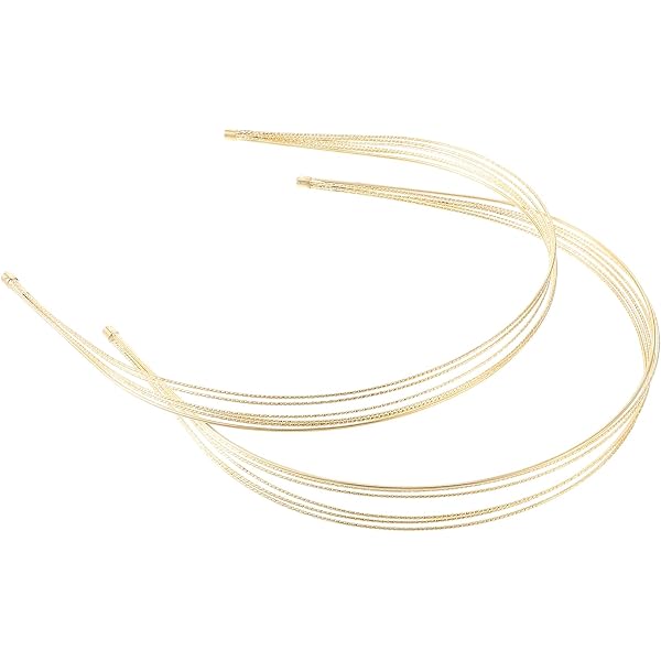 KGDUYC Metall-Stirnbänder 2er-Set – Mehrlagige Dünne Haarreife In Gold & Silber, Verstellbar Für Damen & Mädchen