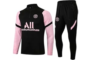 Cololuck Paris Fußball Trainingsanzug, Herren-Trikots Football Club Herren-Langarm-Sportbekleidung, Lauf-Trainingsanzug Atmungsaktives Sporttraining Fitness-Trainingsanzug Jogginghose Jogginganzug