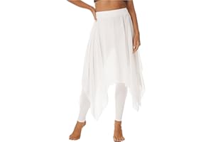 Alvivi Damen Rock Chiffon Hosenrock Asymmetrisch Rock Sommer Ballettrock Tanzrock mit Tight Leggings Ballerina Latein Yoga Gym Dancewear