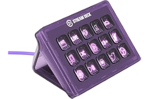 Elgato Stream Deck MK.2 Atomic Purple (Limited Edition) – Studio Controller, 15 macro keys, trigger actions in apps and software like OBS, Twitch, YouTube and more, works with Mac and PC