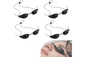 APKPESTERML 4Pcs Lunettes Bronzage, Lunettes de Protection UV Noir Luminothérapie Lunettes Masque Yeux de Solarium Lumière Pulsée pour le Traitement Cosmétique au Laser Clinique de Beauté ou à la Maison