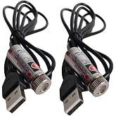 Red Line Laser Module Industrial Laser Module Adjustable Focus 39&Prime; 12mm Line Length USB Connector Diameter (Line-2 Pack)