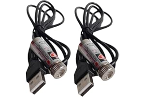 BEITESI Module laser à ligne rouge Module laser industriel foyer réglable Longueur de ligne 39 ″ Diamètre du connecteur USB 12 mm（line-2pack）