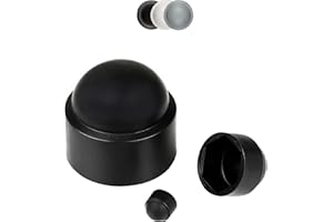 ‎FUX NEU 10 Stück Sechskant Schraubenabdeckung, Abdeckkappen für Schrauben, Kappe Mutter, Schutzkappe Schraube, Größenvielfalt Gewinde M4 bis M36, Schraubenabdeckung Weiss Schwarz Grau (M14, SW22, Schwarz)