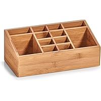 Zeller 25385 Organizer m. 12 Fächern, Bamboo, ca. 25,4 x 12 x 10 cm