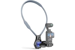 AMAZEAR Supporto Collo Magnetico per DJI Action 5 Pro & OSMO 360: Montaggio Toracico, POV Senza Mani per GoPro Hero 13/Insta360 Ace Pro - Ideale per VLOG in Prima Persona