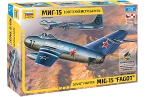 Zvezda 500787317 Veicolo 500787317 – 1:72 MIG-15 kit di montaggio in plastica Fagot kit di montaggio per principianti dettagliato, argento