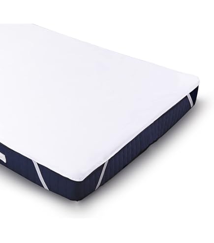 Lotusein Waterdichte matrasbeschermer, hygiënisch, ademende matrasoplegger, matrasbescherming zonder knetteren, anti-mijt matrastopper, Oeko-Tex®-standaard 100, 60 x 120 cm, fitted