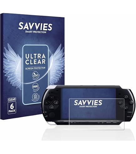 Upscreen Pellicola Protettiva Per Sony PSP 3000 – Trasparente HD, Anti-Impronta, Anti-Graffio – Facile Installazione Senza Bolle – Made In Germany, Con Kit Di Montaggio - 2