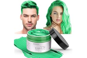 LOPHE Cera Temporal para Teñir el Cabello, 100g Cera del color del pelo, Temporal Tinte para Cabello barros naturales para teñir el pelo para teñir el cabello en color Cosplay partido, Verde