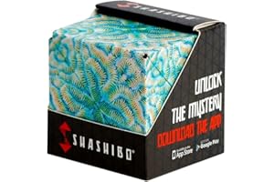 SHASHIBO Shape Shifting Box - Award-Winning, Patented Fidget Cube w/ 36 Rare Earth Magnets - Transforms Into Over 70 Shapes (Undersea)