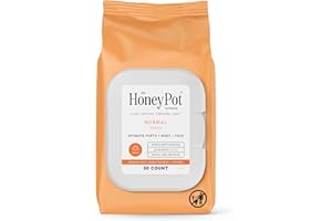 The Honey Pot Company - Normal Wipes for Intimate Parts + Body + Face - 30 Wipe(s)