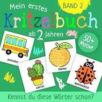 Kritzelbuch Für Kinder Ab 1 Jahr – 50 Motive, 21x21 Cm, Fördert Kreativität & Motorik