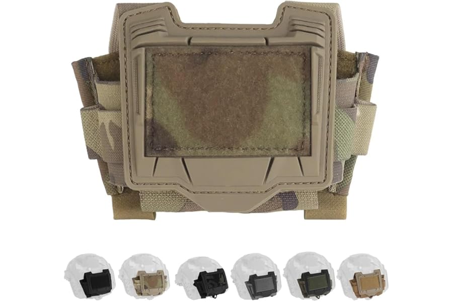 WLXW Airsoft Helmet Battery Pouch - 500D NVG Power Pack | PVS-31 Counterweight & Tactical Headlamp Storage For Ops-Core Helmets, Outdoor ＆ Sports, Hunting, Shooting(CP)