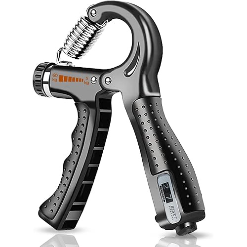 Boldfit Adjustable Hand Grip Strengthener, Hand Gripper With Counter for Men & Women for Gym Workout Hand Exercise Equipment to Use in Home for Forearm Exercise, Finger Exercise Power Gripper - 60kg