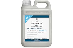 DELPHISECO Delphis Eco Bathroom Cleaner - Plant-based, Vegan Bathroom Cleaning Spray, Free from Fragrances, Chlorine and Phosphates, EU Ecolabel Accredited, 2 Litres, White