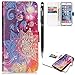 Produktbild iPhone 6 Plus Handyhülle,iPhone 6S Plus Hülle,WIWJ PU Cover Case Leder Flip Wallet Schutzhülle Stoßfest Bumper mit Kartenhalter Klappständer Magnetic Case Hülle Premium Schutzhülle Case[Gemalt zwei-in-one Kann Getrennt Werden Leder Case] Kreative Muster Design Bookstyle Tasche Flip Brieftasche Case Hülle für iPhone 6 Plus/iPhone 6S Plus+1x Touch Stylus Pen-Sonnenblume
