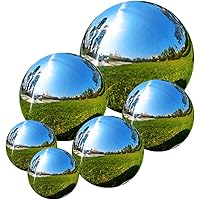 Apofly Gartenkugeln,Deko Garten,Edelstahl Ball anstarrt Seamless Gazing Kugel Spiegel poliert Hohle Kugel-Reflective…