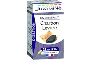 JUVAMINE - Digestion - Charbon Levure - Gaz Intestinaux - 45 Gélules