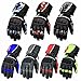 Price comparison product image (Black & Green) Heavy Duty Breathable Waterproof Amara Silicon Motorbike Motorcycle Gloves Cowhide Leather with Shell Knuckle protection & Foam Ply Lining - XXX-Large