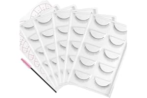 GEMERRY Cabeza de Maniquí para Extensiones de Pestañas con 4 pares de Párpados de Repuesto Extraíbles Color Marrón Claro, Marrón Oscuro, Pink (práctica pestañas)