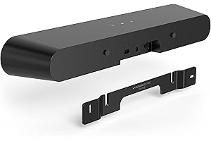 HumanCentric Wall Mount Compatible with Sonos Ray Sound Bar (Black), Mount on Wall Under TV, Floating Style, Hidden Design, Hardware Included