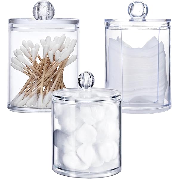 Contenitore Dispenser Dischetti Cotone Struccanti Foro Coperchio Organizer 10240 Cleafe