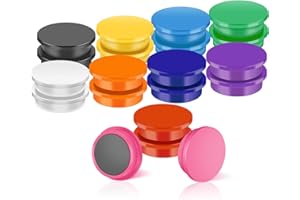 JEWAN 20 Stück Magnete für Magnettafel, 30 x 8mm Stark Magnete Whiteboard, Magnet Bunt Kühlschrankmagnete, Magneten Rund für Whiteboard, Pinnwand, Tafelmagnete, Kühlschrank