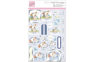 DOCRAFTS Anita's A4 Chilled Pups Decoupage Sheet, Accessories Supplies For Craft, Paper Craft, Scrapbooking, Card Making, Origami, Ideal for Adult Craft, Adds Textured Pattern To Craft Projects