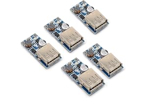Oiyagai Lot de 5 Modules de Conversion DC-DC PFM 600MA, Boost Step Up USB Charger 0.9V-5V à 5V pour Alimentation