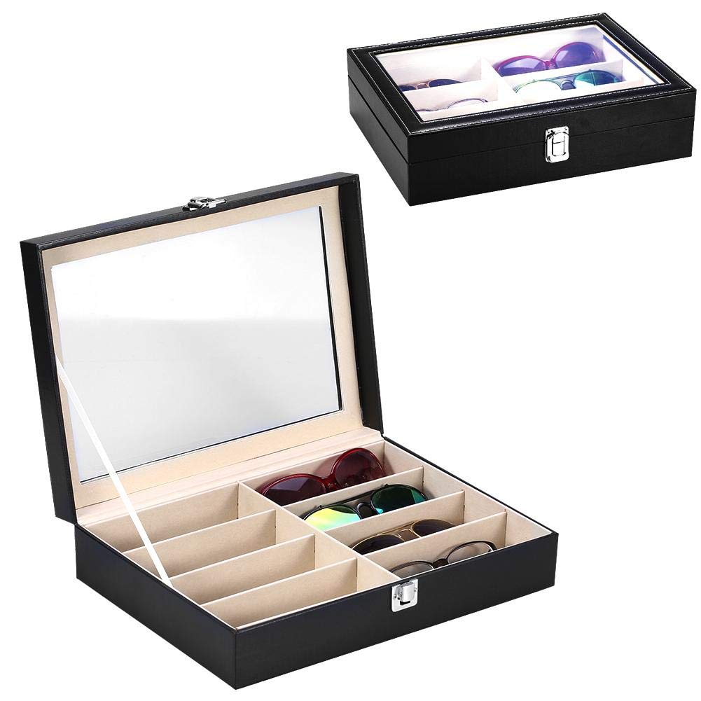 Brino-Caja-del-Almacenamiento-de-Gafas-8-Girds-Estuche-de-Organizadora-de-Gafas-de-Sol-para-Exhibicin-y-Organizador