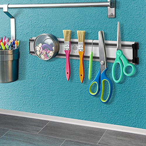 Messer-Magnetstreifen Platzsparend – hält Messer sicher und organisiert – Leistungsstarker Magnet – Einfach zu installieren – Stilvolles Design – Der Küche-Messerhalter ist perfekt, um Messer außerhalb der Reichweite von Kindern zu halten – besteht aus hochwertigsten Materialien – Rostfrei - 9