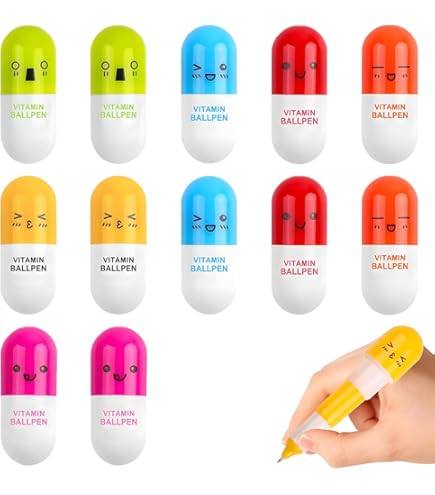 ANTEVIA – Lot De 8 Stylos à Bille |Encre : Bleu | Mécanisme Bouton Poussoir (Snow Leopard