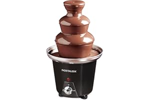 Nostalgia 3 Tier Electric Chocolate Fondue Fountain Machine for Parties - Melts Cheese, Queso, Candy, and Liqueur Dip Strawberries, Apple Wedges, Vegetables, and More, 936 ml Capacity, Stainless Steel